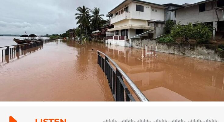 Mekong overflows in northeast, floods receding in Chiang Rai